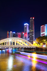Image showing Singapore city at night 