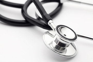 Image showing Stethoscope on white background 