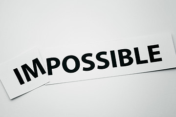 Image showing Word impossible cutted to be possible