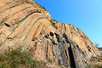 Image showing Hexagonal column in Hong Kong Geo Park 