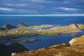 Image showing Harbor on island