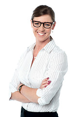 Image showing Casual portrait of smiling business lady