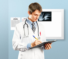 Image showing Doctor Man With Write Board