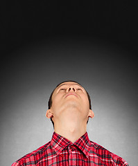 Image showing Businessman Looking Upwards