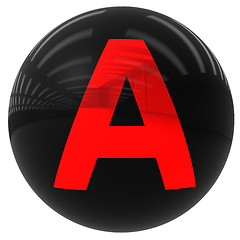 Image showing ball with the letter A