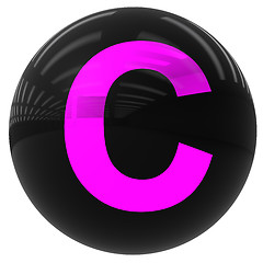 Image showing ball with the letter C