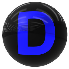 Image showing ball with the letter D
