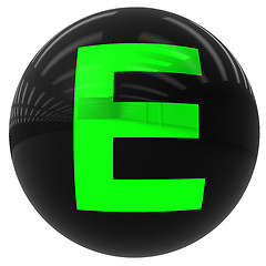 Image showing ball with the letter E