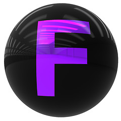 Image showing ball with the letter F
