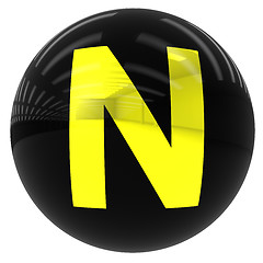 Image showing ball with the letter N