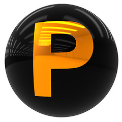 Image showing ball with the letter P