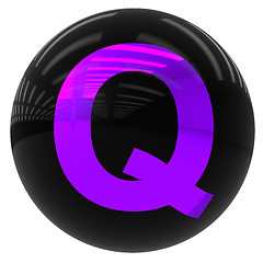 Image showing ball with the letter Q