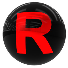 Image showing ball with the letter R