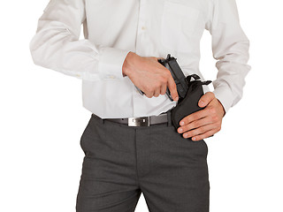 Image showing Secret service agent with a gun