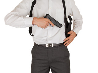 Image showing Secret service agent with a gun