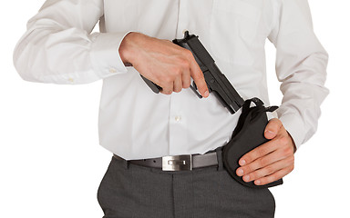 Image showing Secret service agent with a gun