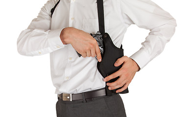 Image showing Secret service agent with a gun