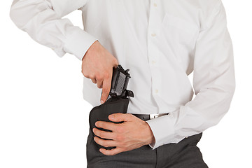 Image showing Secret service agent with a gun