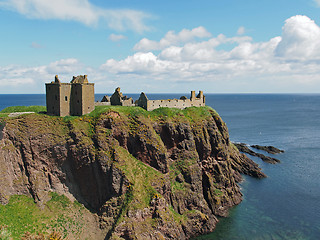 Image showing Dunnottar castle, Scotland north east coastline