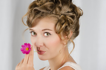 Image showing beauty woman closeup portrait