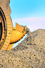 Image showing bucket wheel excavator for digging the brown coal