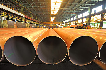 Image showing Merchandise for heavy industry steel pipes 