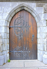 Image showing elegant vintage door