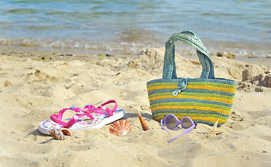 Image showing Children's beach toys