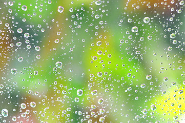 Image showing Drops of rain on the glass 