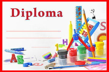 Image showing preschool diploma