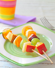 Image showing kebab fruit on stick