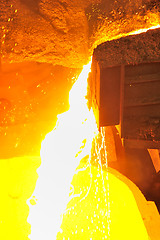 Image showing Pouring of liquid metal 