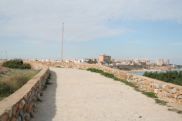 Image showing Promenade beside the Mediterranean