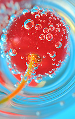 Image showing Cherry and bubbles