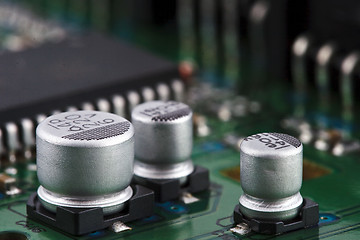 Image showing Capacitors on circuit board