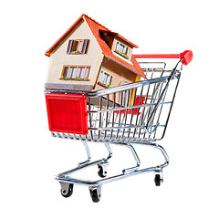 Image showing shopping cart and house