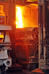 Image showing Pouring of liquid metal