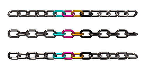 Image showing cmyk chains