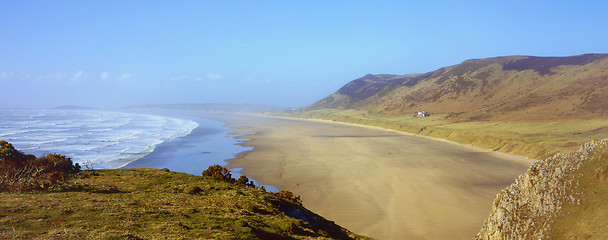 Image showing Rhossili Bay panorama