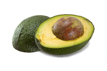 Image showing Halved avocado isolated on white background