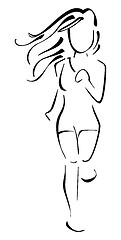 Image showing Running woman