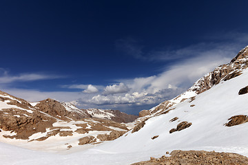 Image showing Rocks in snow