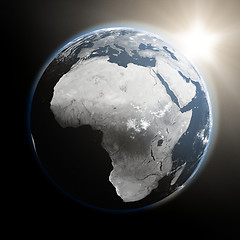 Image showing Sunrise over Africa