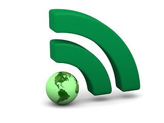 Image showing Green WiFi symbol