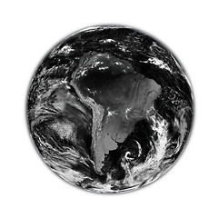 Image showing South America on black Earth