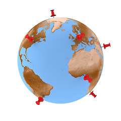 Image showing Pins on Earth