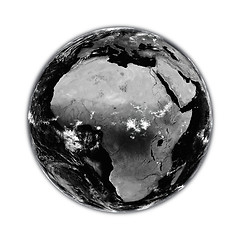 Image showing Africa on black Earth