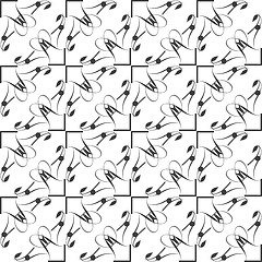 Image showing Abstract black and white background, seamless pattern