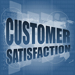 Image showing customer satisfaction word on business digital screen
