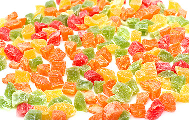 Image showing Sweet candied fruits as background
